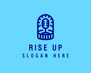 Blue Microphone Podcast logo design