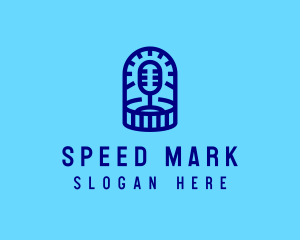 Blue Microphone Podcast logo design