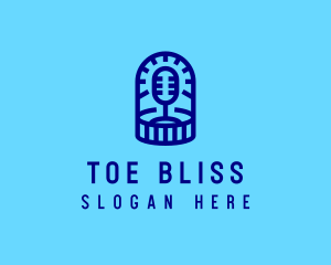 Blue Microphone Podcast logo design