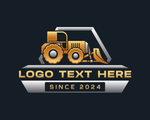 Mining - Bulldozer Industrial Construction logo design