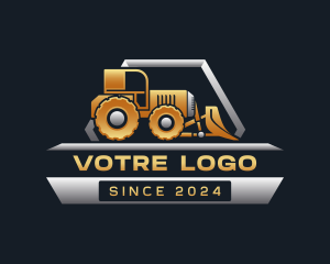 Machinery - Bulldozer Industrial Construction logo design