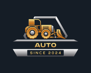 Miner - Bulldozer Industrial Construction logo design