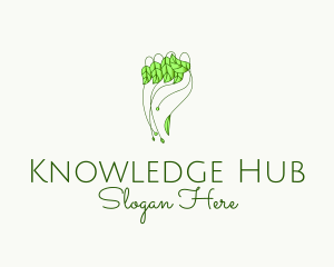 Freedom - Hand Leaf Plant logo design