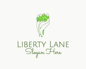 Freedom - Hand Leaf Plant logo design