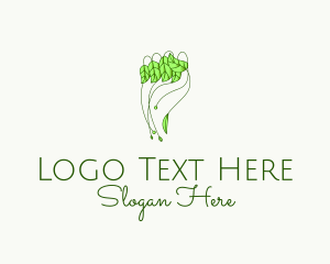 Nature - Hand Leaf Plant logo design