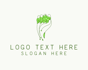 Gardening - Hand Leaf Plant logo design