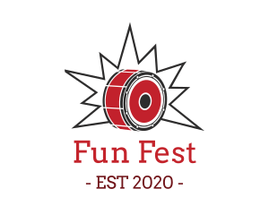 Fest - Loud Drum Instrument logo design