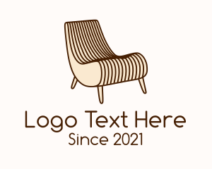 Home Furnishing - Wooden Patio Chair logo design