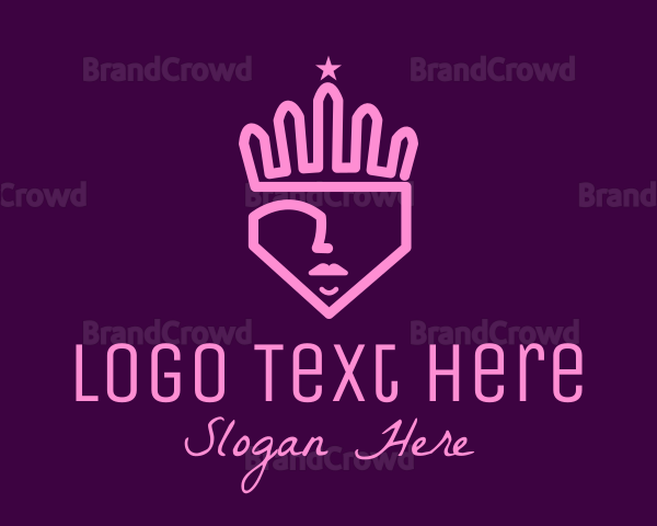 Minimalist Princess Crown Logo