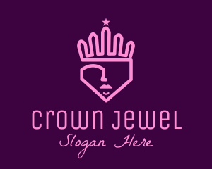 Pageantry - Minimalist Princess Crown logo design