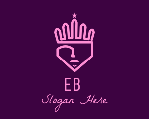 Girl - Minimalist Princess Crown logo design