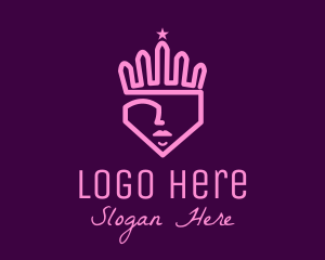 Queen - Minimalist Princess Crown logo design
