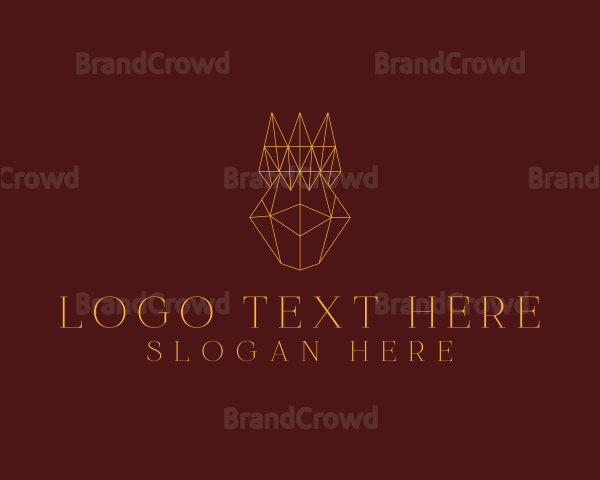 Abstract Geometric Crown Logo