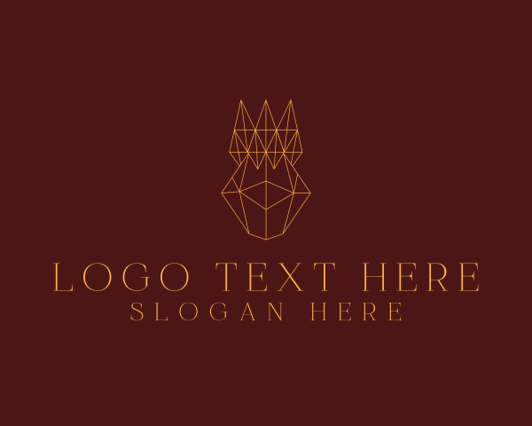 Minimalism - Abstract Geometric Crown logo design