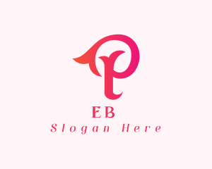 Office - Elegant Feminine Gradient Letter P logo design