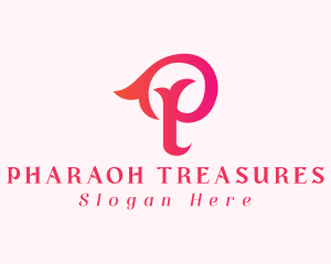 Elegant Feminine Gradient Letter P logo design