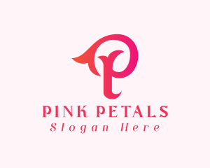 Elegant Feminine Gradient Letter P logo design