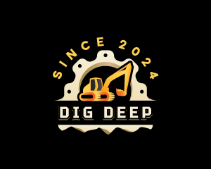 Excavator Digging Machine logo design