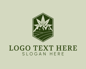 Ganja - Agricultural Marijuana Farm logo design