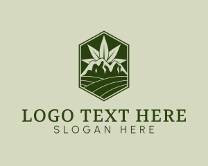 Smoking - Agricultural Marijuana Farm logo design