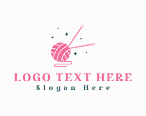 Crochet - Knitting Needle Crochet Yarn logo design