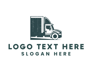 Cargo Truck Logistics Logo