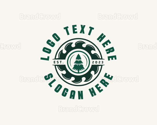 Saw Tree Cutter Logo