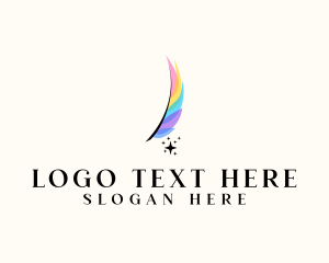 Pubsliher - Stationery Feather Quill logo design