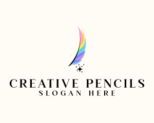 Stationery Feather Quill logo design