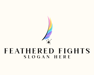 Stationery Feather Quill logo design