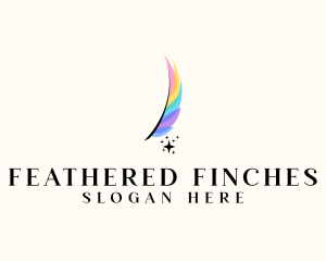 Stationery Feather Quill logo design