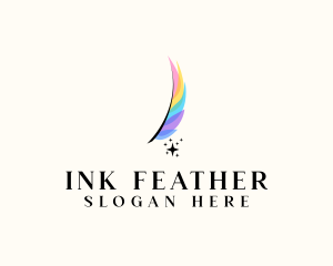 Stationery Feather Quill logo design