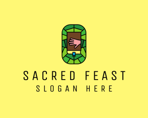 Eucharist - Stained Glass Bible Church logo design