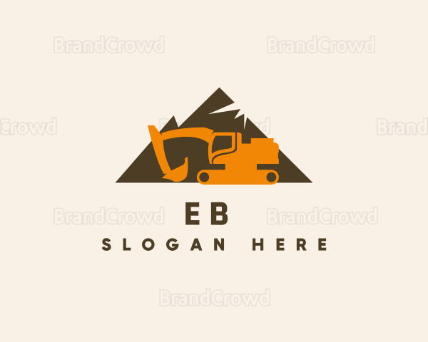 Excavator Construction Machinery Logo