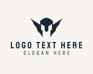 Batman - Warrior Bat Helmet logo design