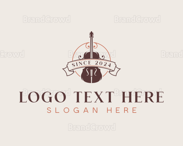 Cello String Instrument Logo