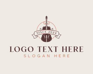 Musical Instrument - Cello Musical Instrument logo design