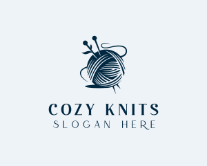 Sewing Knitting Yarn logo design