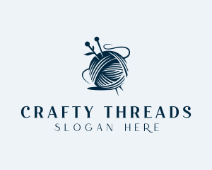 Sewing Knitting Yarn logo design