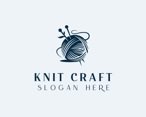 Sewing Knitting Yarn logo design