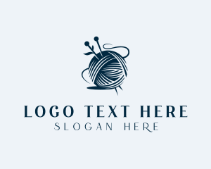 Stitching - Sewing Knitting Yarn logo design
