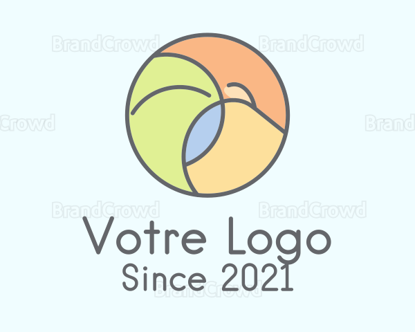 Circle Parrot Badge Logo