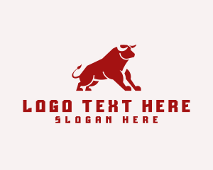 Meat - Cowboy Bull Ranch logo design