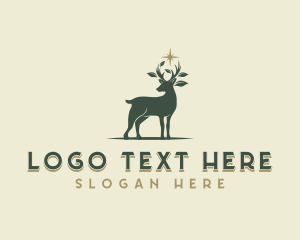 Wild - Nature Wildlife Deer logo design