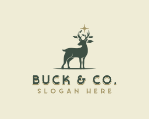 Nature Wildlife Deer logo design