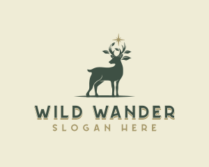 Nature Wildlife Deer logo design