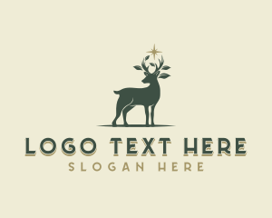 Stag - Nature Wildlife Deer logo design