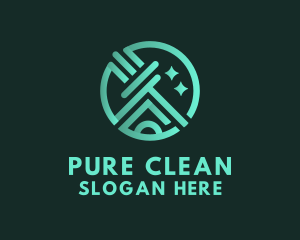 House Cleaning Roof logo design