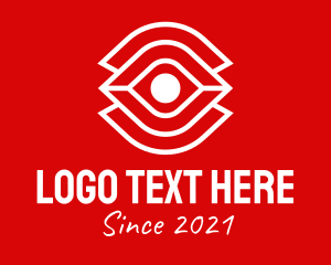 Contact Lens - Security Camera Lens logo design