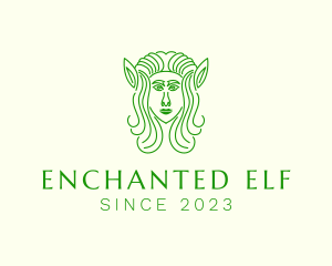 Elf Avatar Line Art logo design